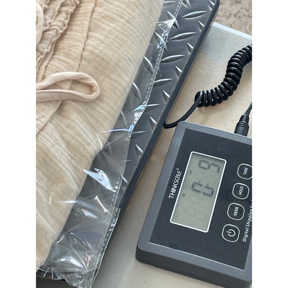 Gauze Pants Size Large Beige Elastic Waist Drawstring Crinkle Lightweight Casual - Picture 6 of 6